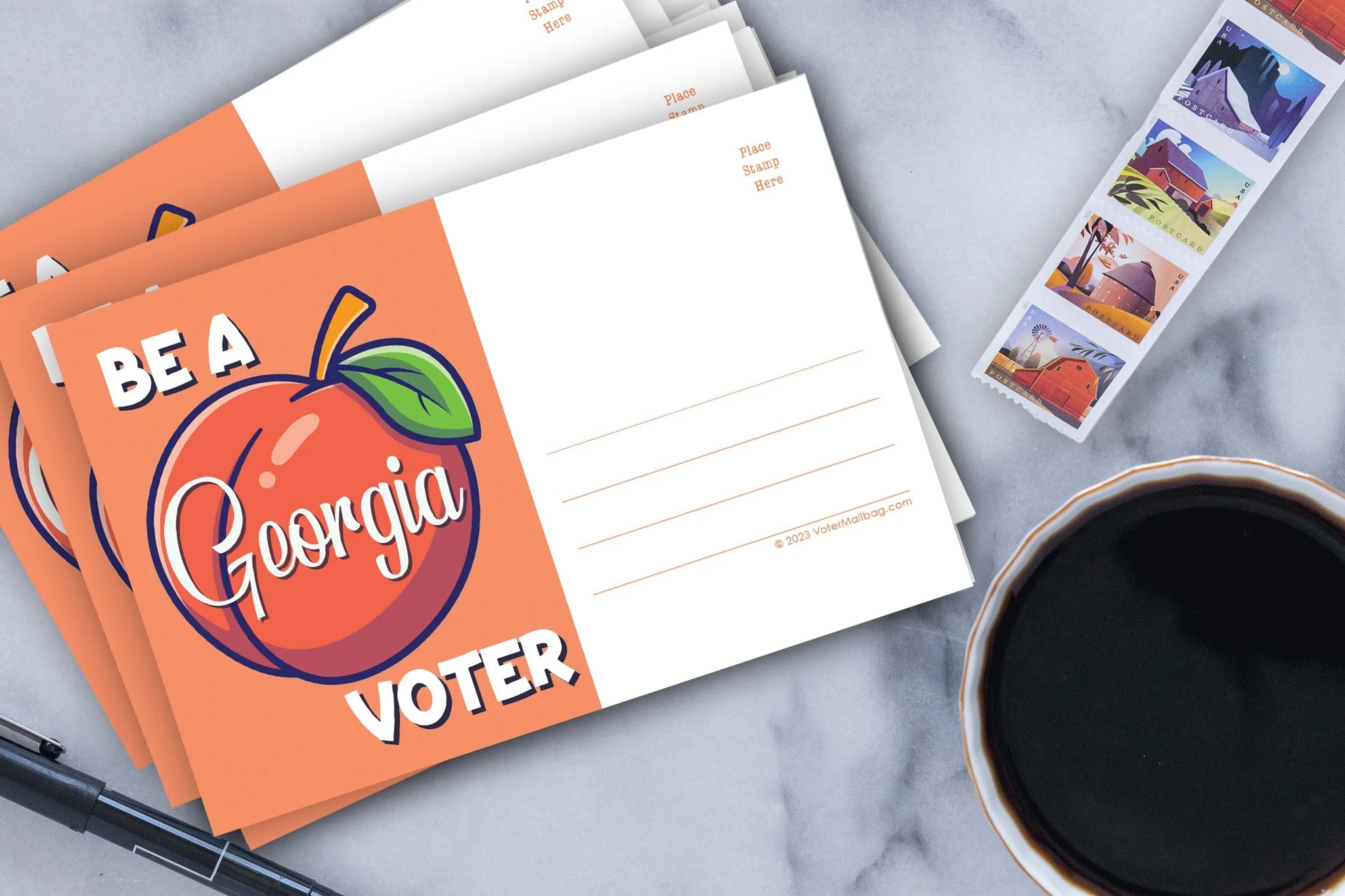 Georgia Voter Postcards - Blank 4x6 Voter Postcards - Image 5