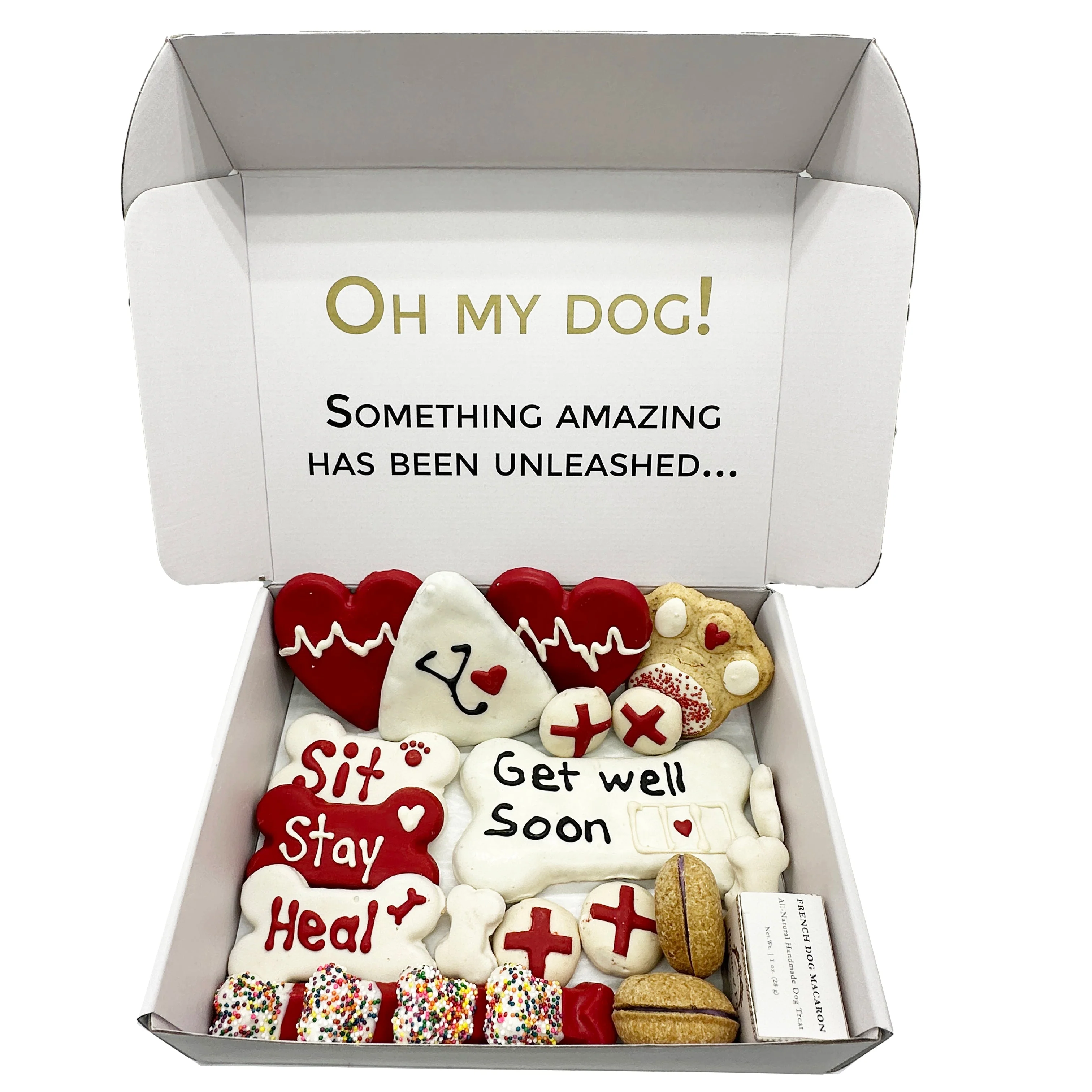 Get Well Soon Themed Dog Treats Gift Box - Image 3