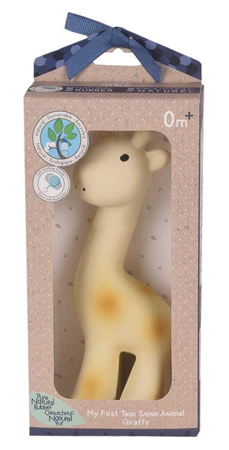Giraffe Natural Organic Rubber Teether, Rattle & Bath Toy - Image 3