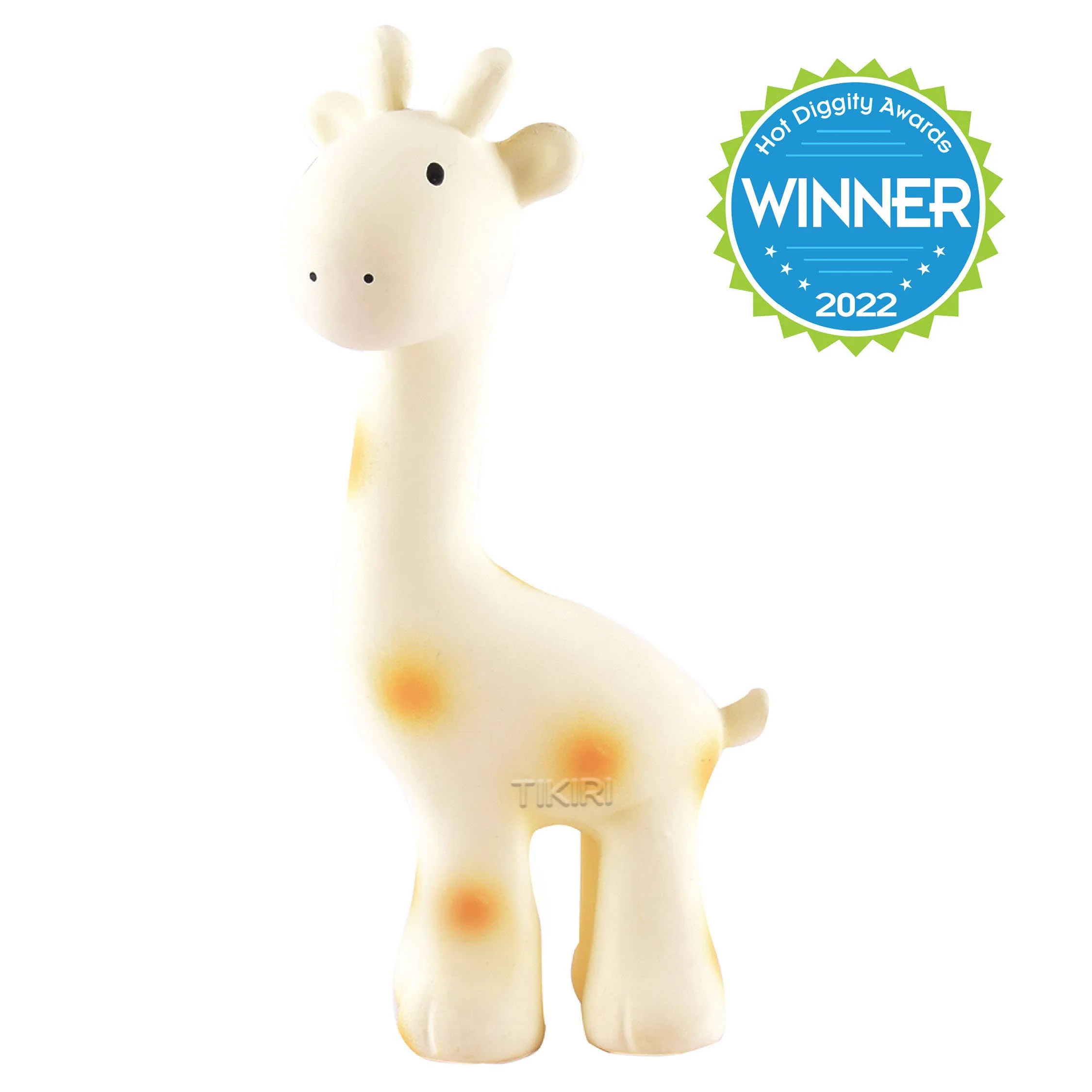 Giraffe Natural Organic Rubber Teether, Rattle & Bath Toy - Image 4