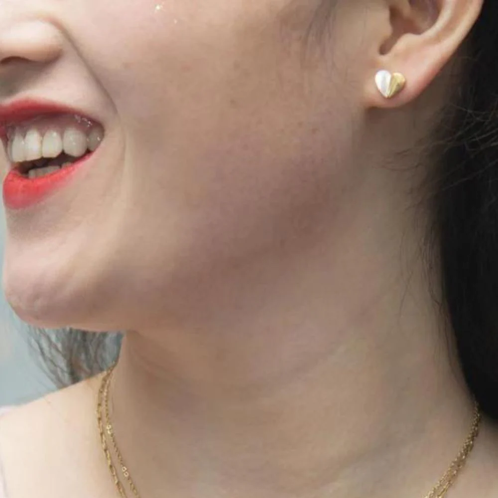 Give Hope Heart Stud Earrings - Image 2