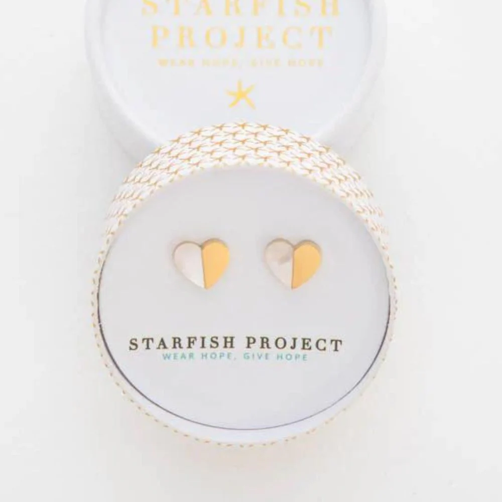Give Hope Heart Stud Earrings - Image 3