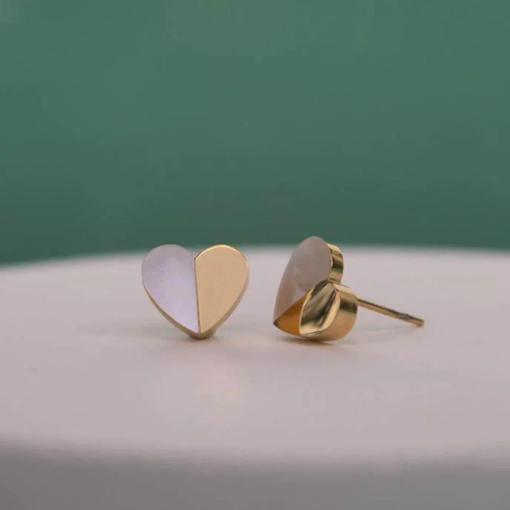Give Hope Heart Stud Earrings - Image 4