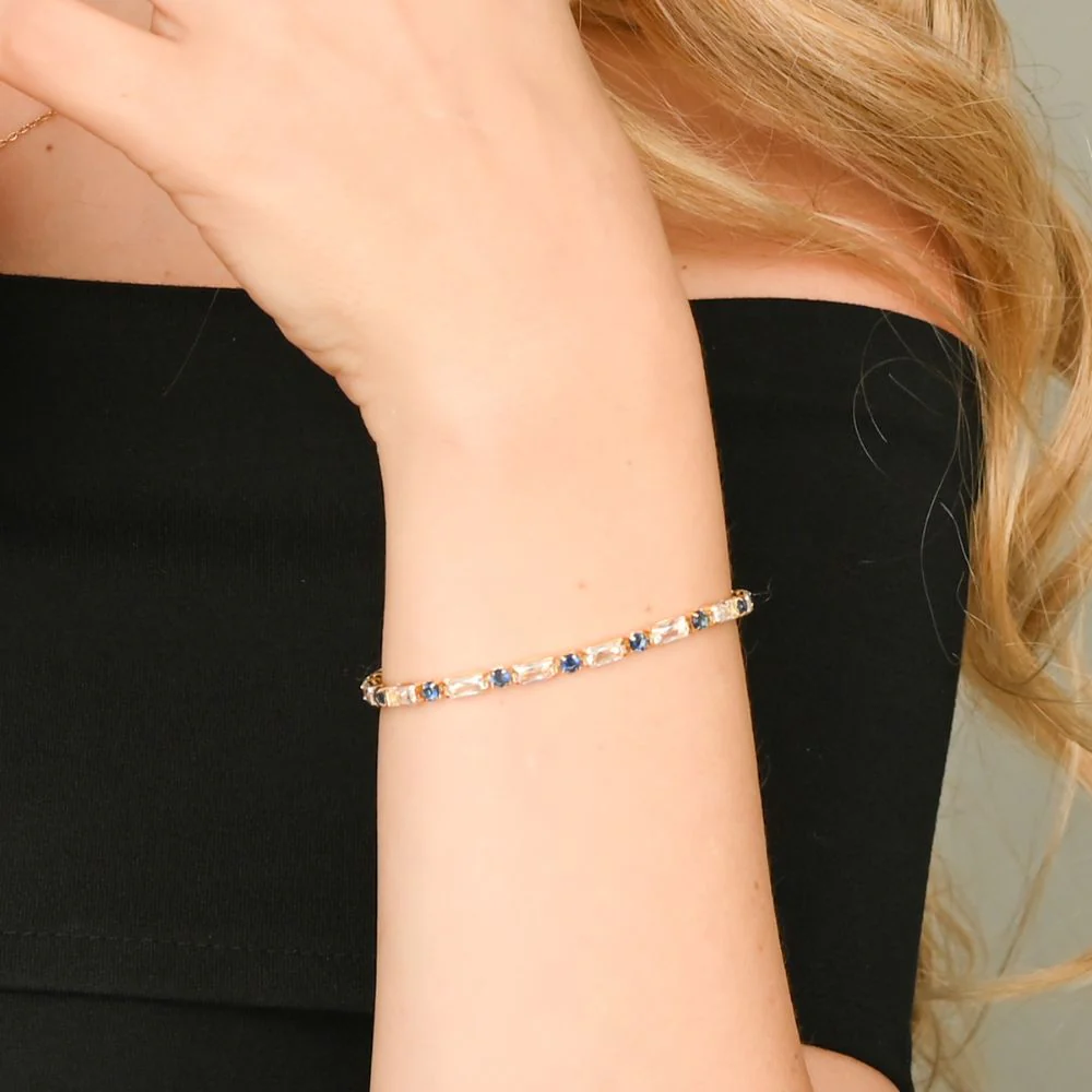 Glimmer Something Blue Tennis Bracelet - Image 2