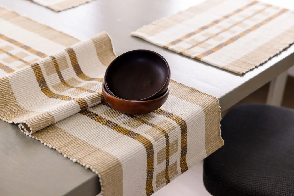 Gonder Handwoven Ethiopian Cotton Table Runner - Image 4