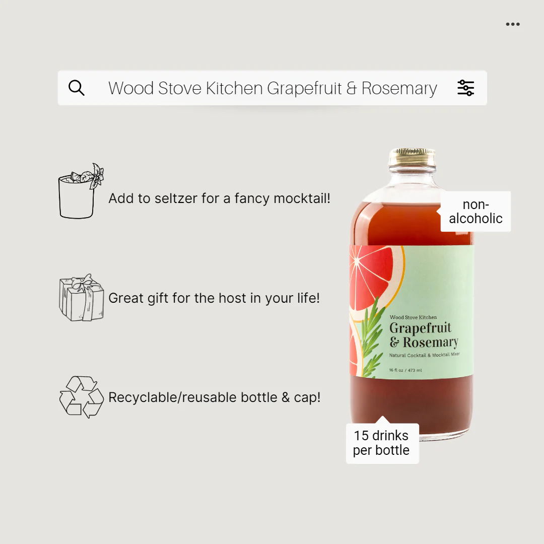 Grapefruit & Rosemary Cocktail & Mocktail Mixer 16 fl oz - Image 7