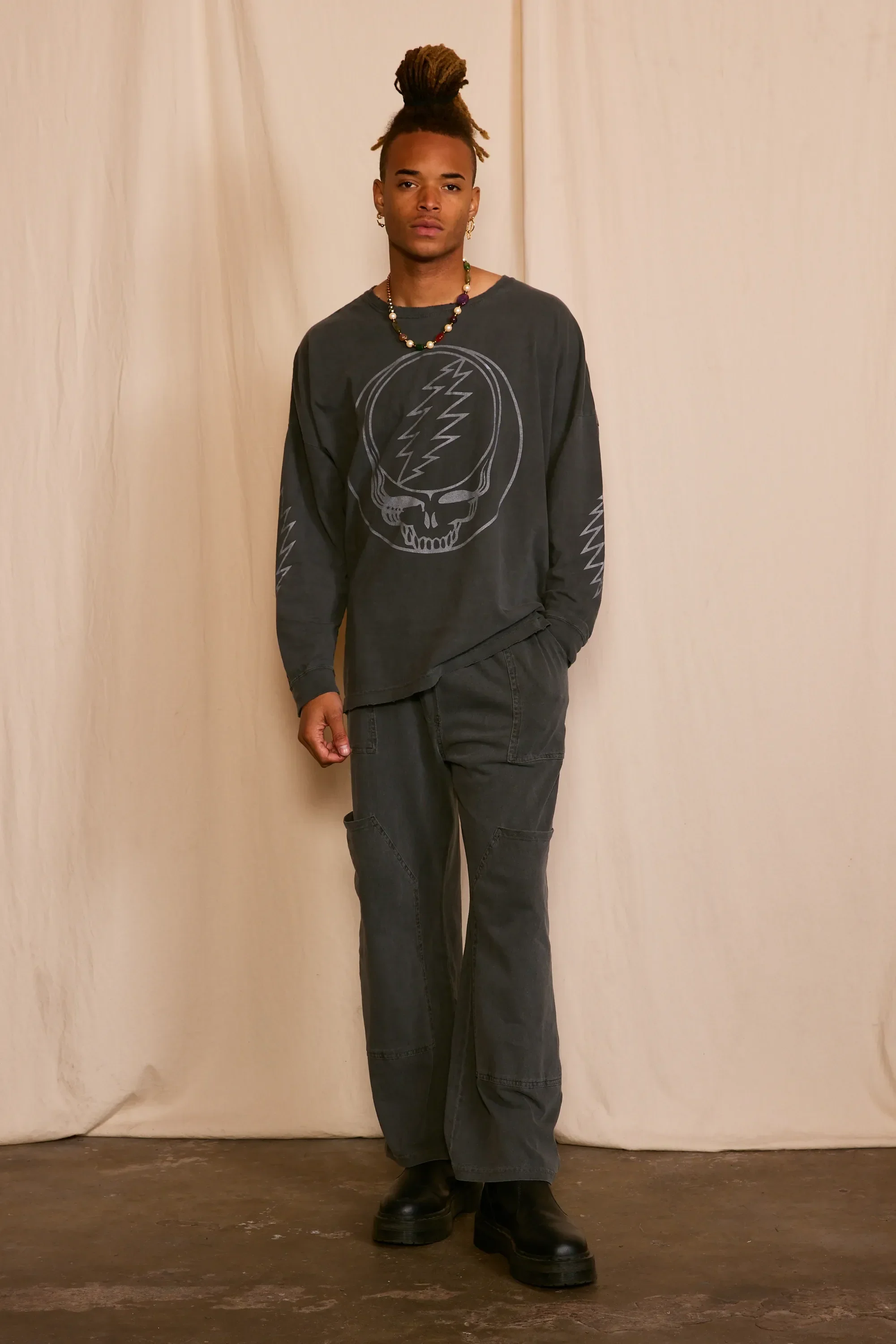 Grateful Dead Outliner Men's Long Sleeve - Image 3