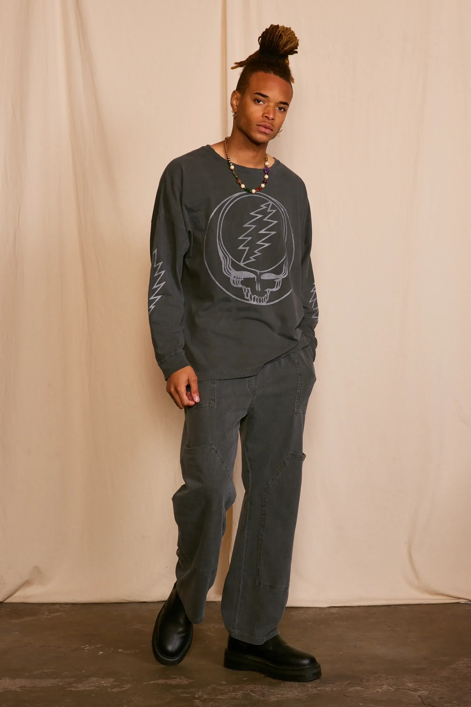 Grateful Dead Outliner Men's Long Sleeve - Image 4