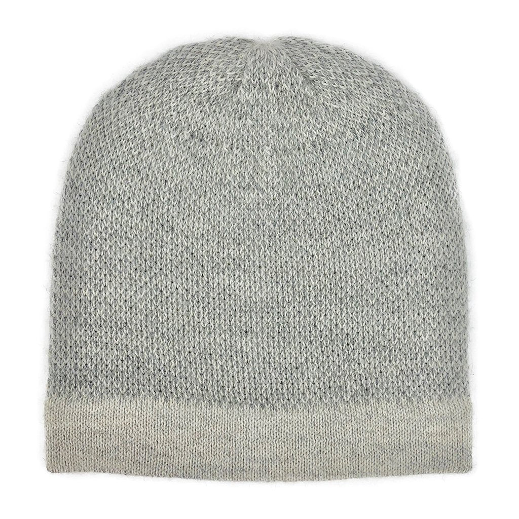 Gray Interwoven Alpaca Beanie - Image 3
