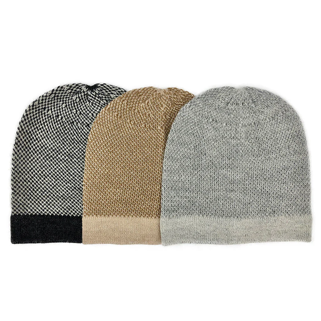 Gray Interwoven Alpaca Beanie - Image 5