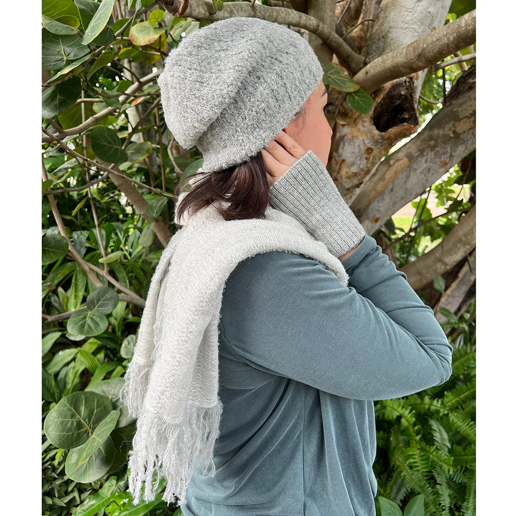 Gray Minimalist Alpaca Gloves - Image 2
