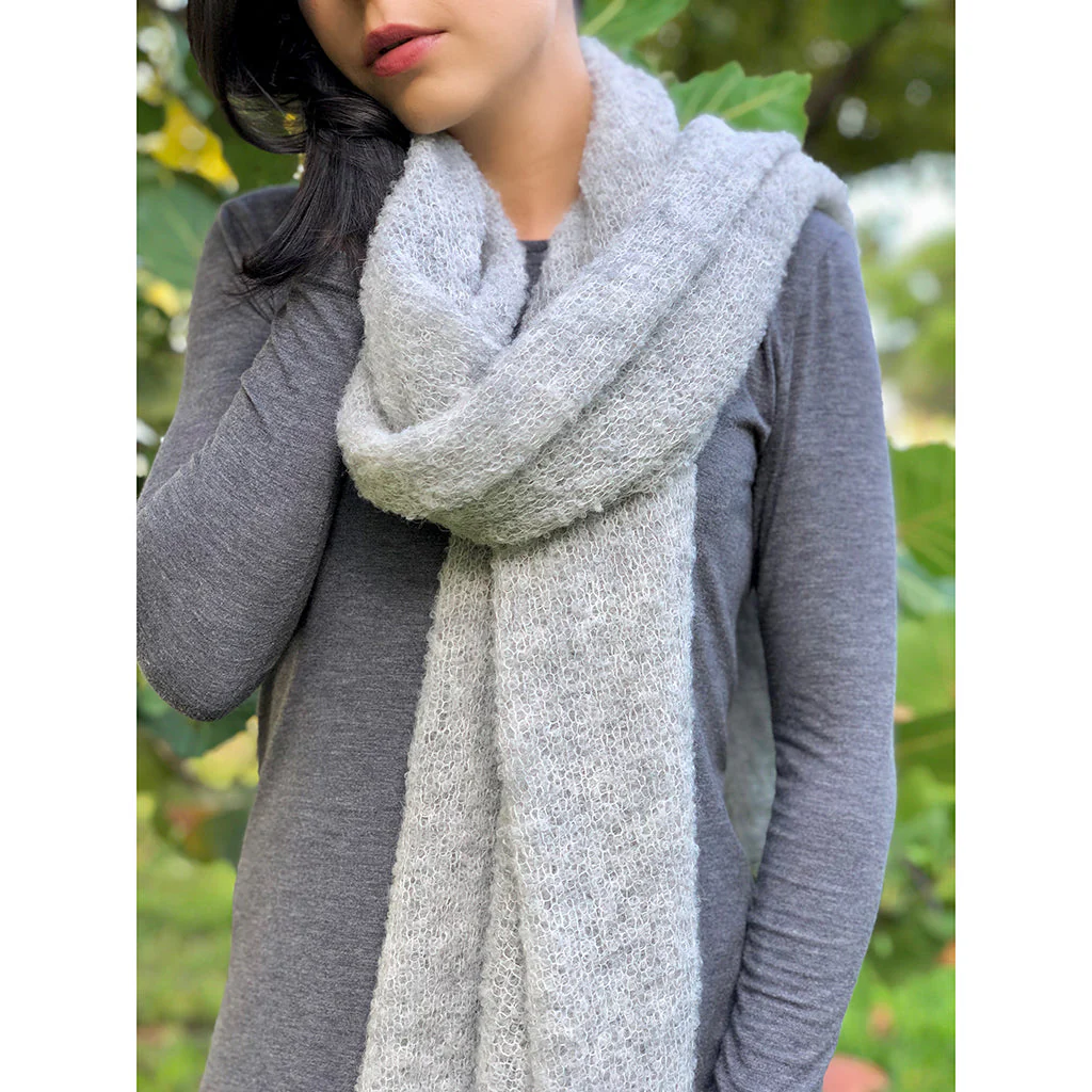 Gray Ultra Plush Alpaca Scarf - Image 2