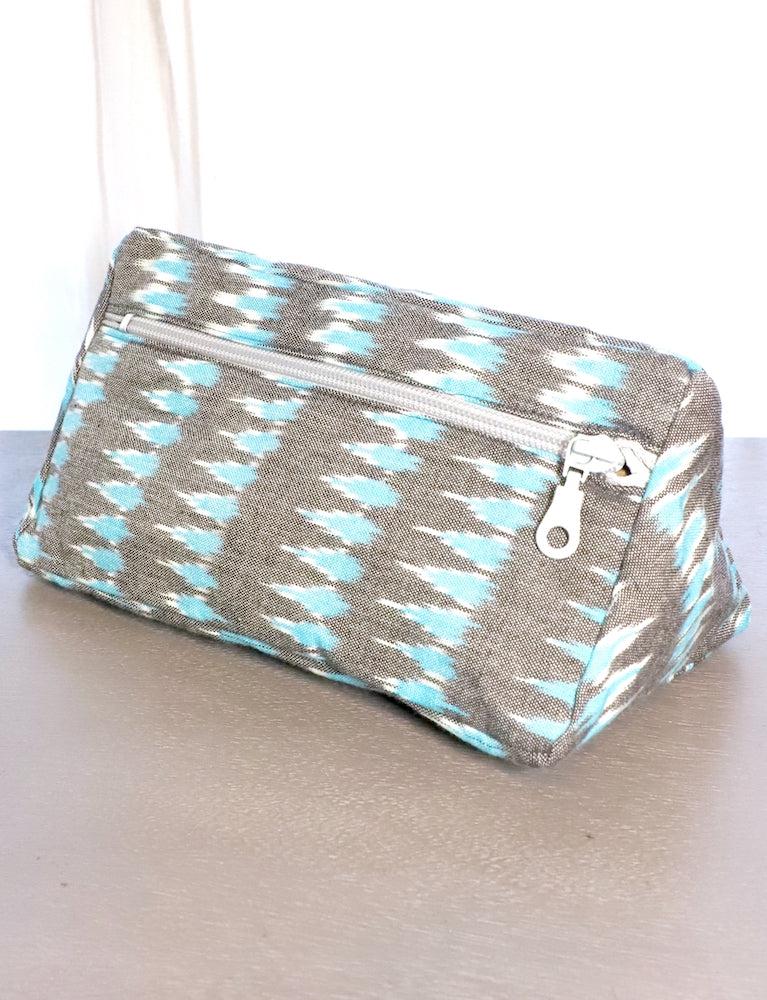 Grey Teal Ikat Toiletry Bag - Image 2