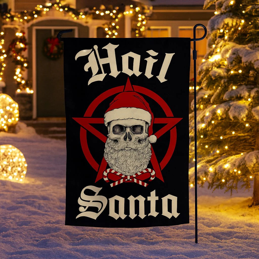 Hail Santa Garden Flag - Image 2