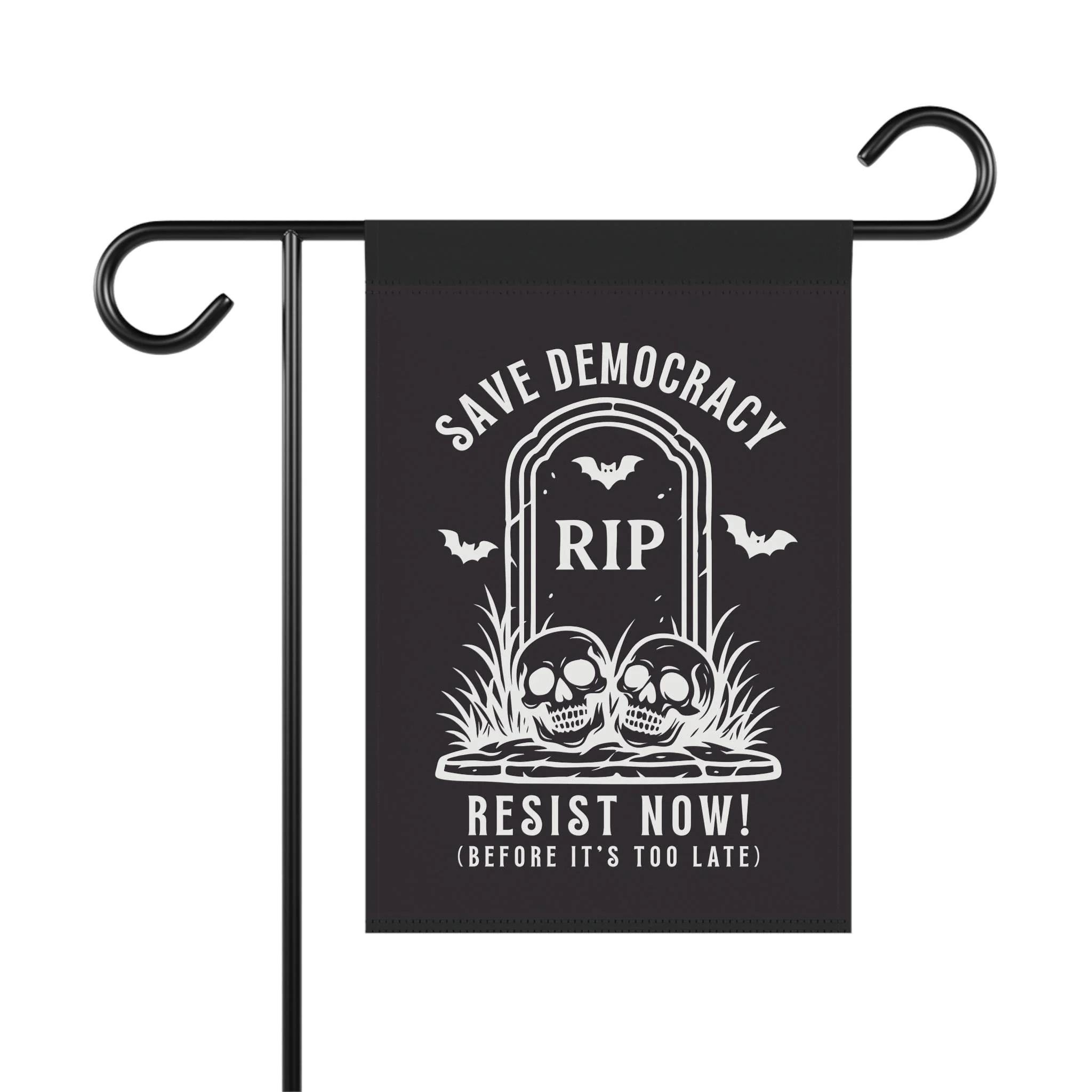 Halloween Democracy Flag, Save Democracy Resist Now Garden Flag - Image 4