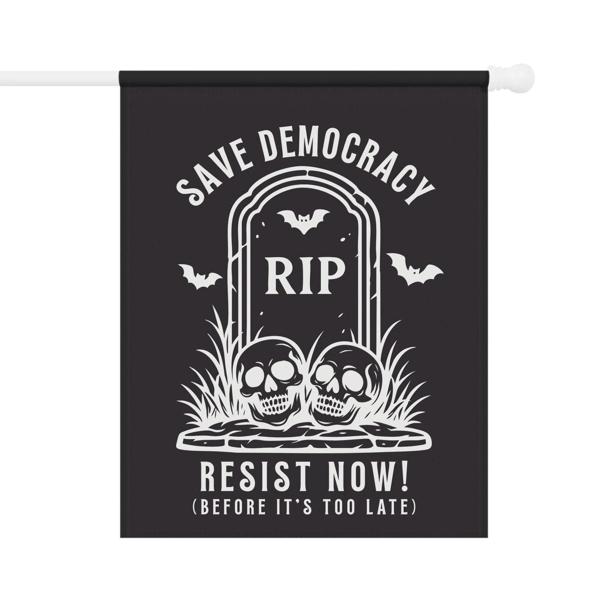 Halloween Democracy Flag, Save Democracy Resist Now Garden Flag - Image 7
