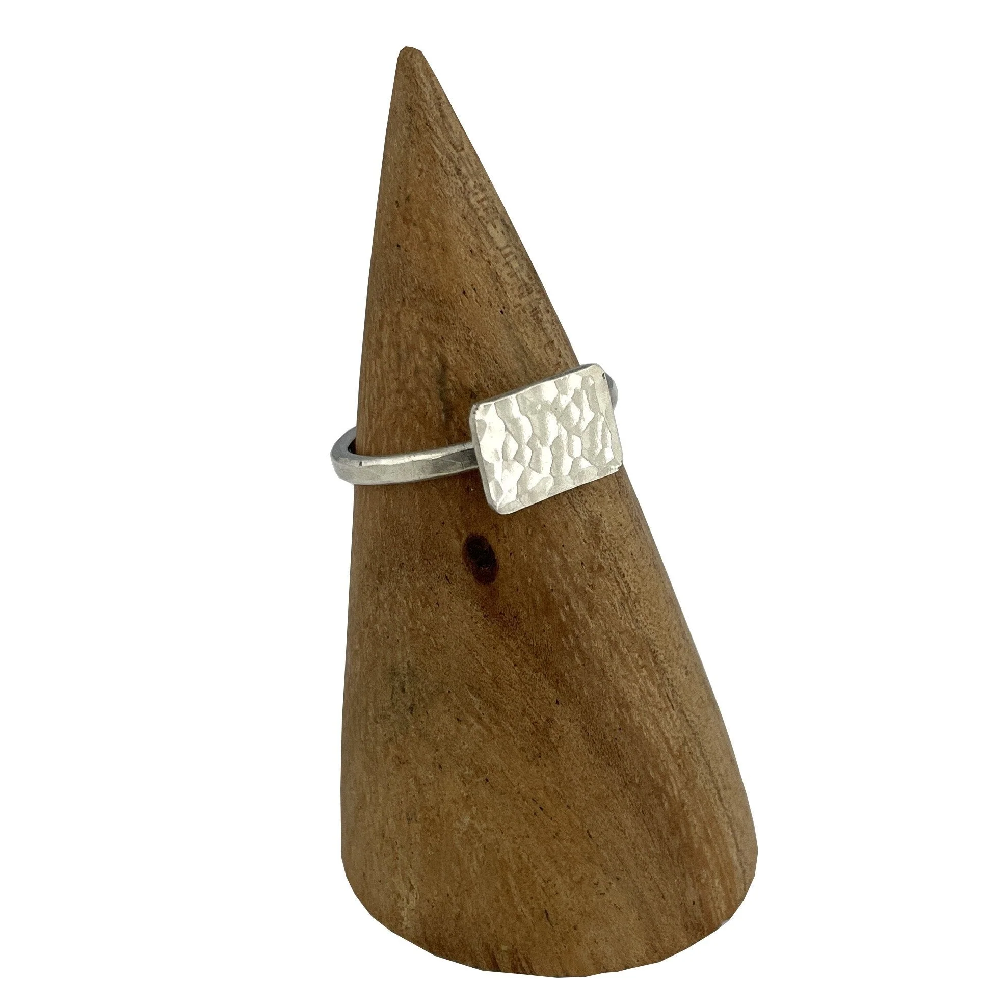 Hammered Rectangle Ring - Image 2