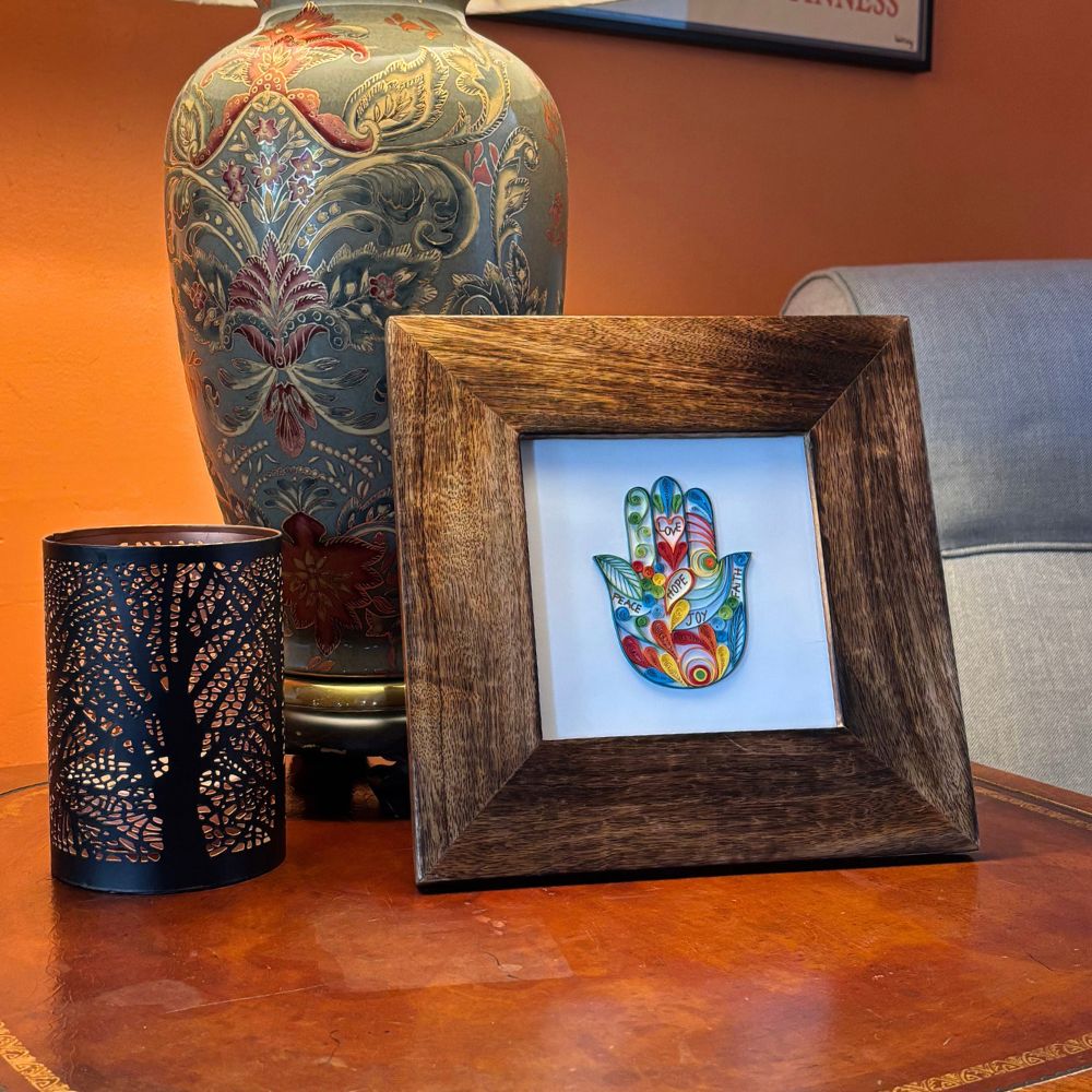 Hamsa Hand Quilled Greeting Card - Image 2