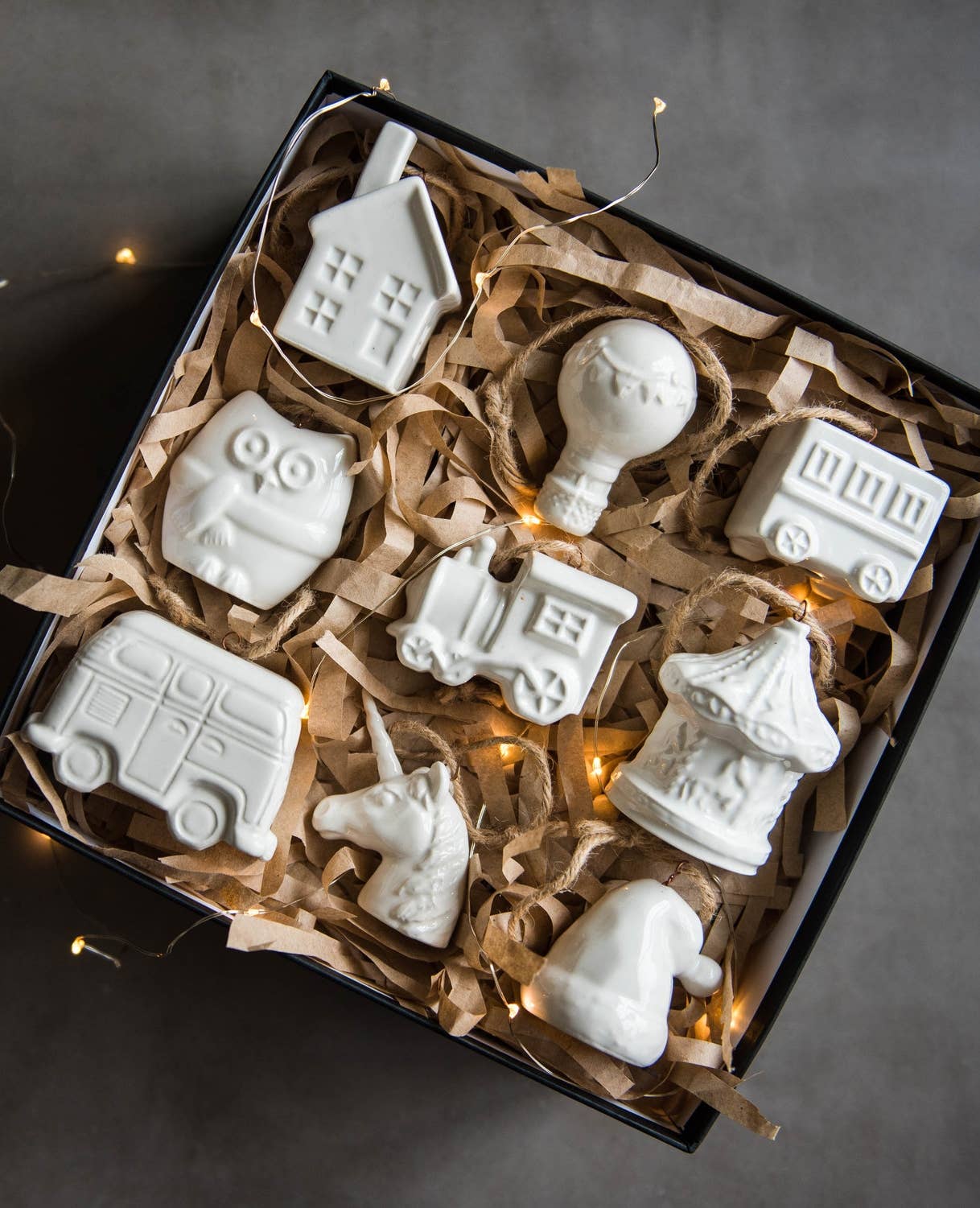 Handmade Porcelain Christmas Ornaments: Little Engine - Image 11