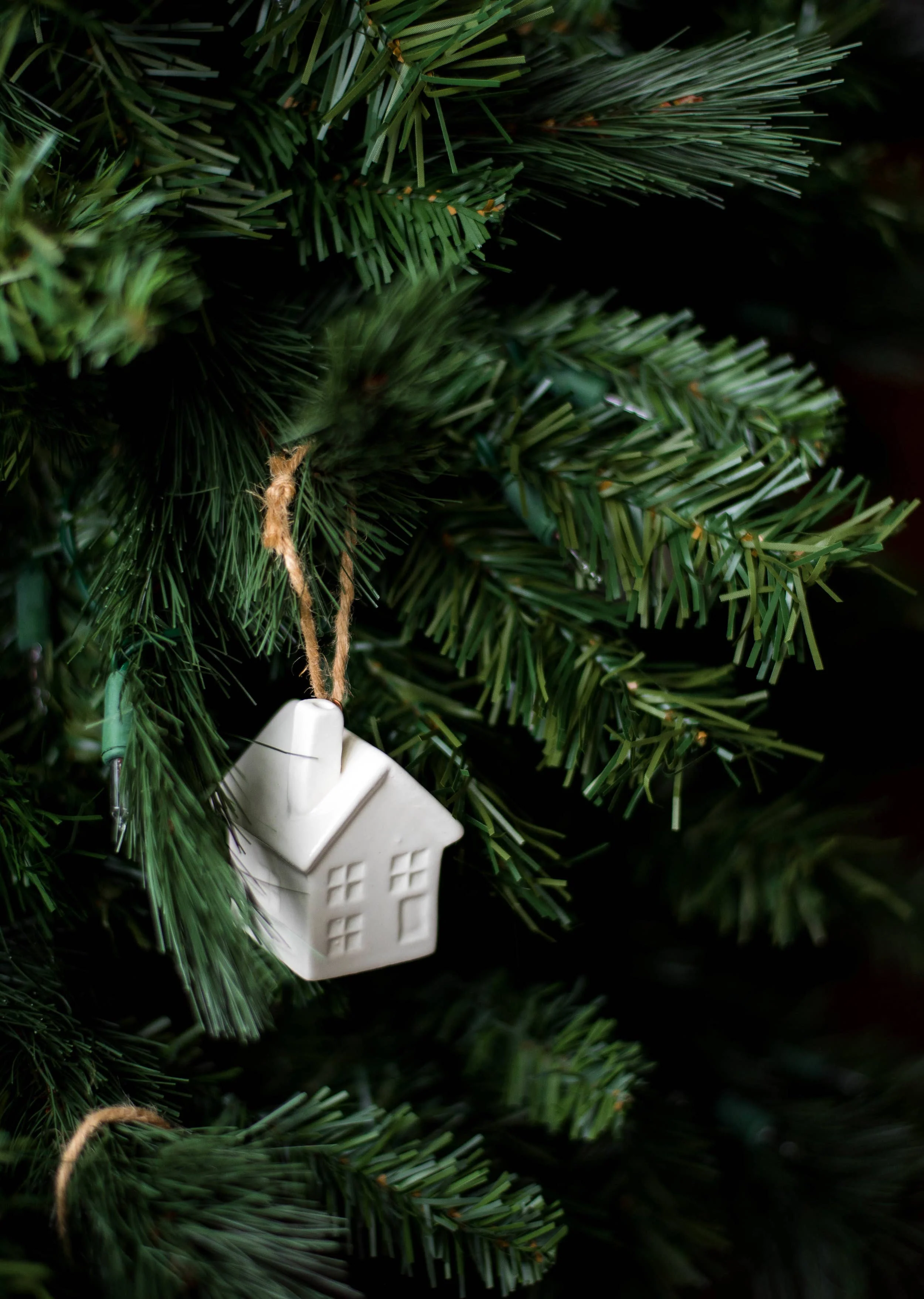Handmade Porcelain Christmas Ornaments: Mini Bus - Image 3