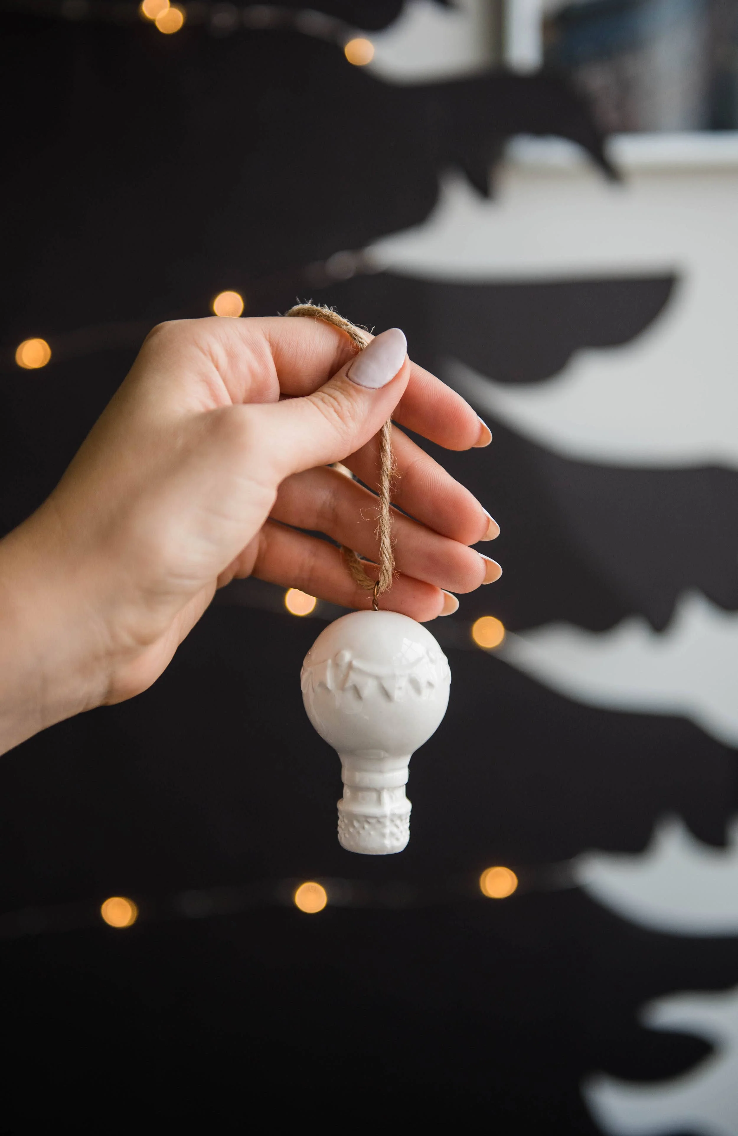 Handmade Porcelain Christmas Ornaments: Santa hat - Image 9