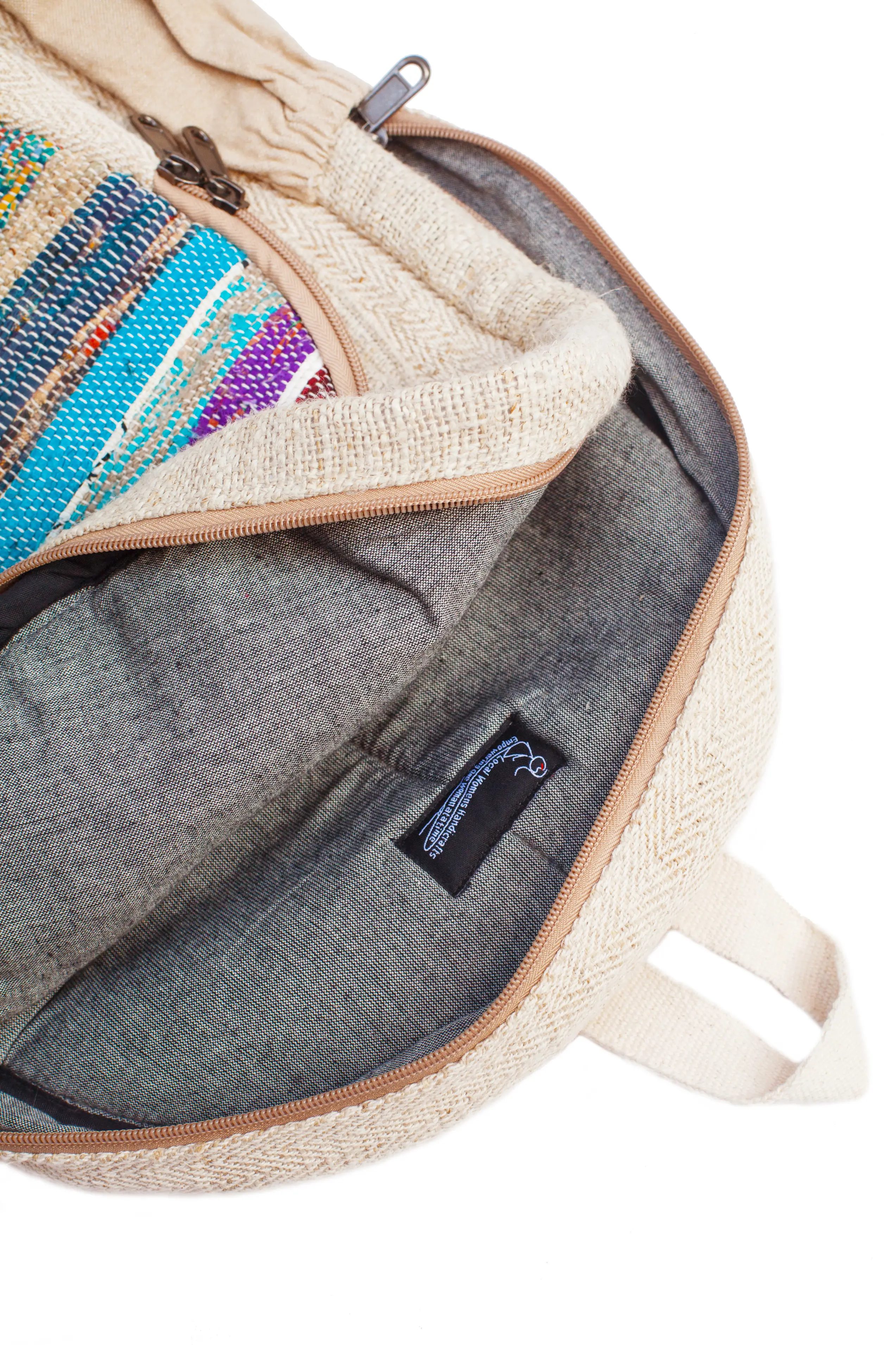 Handwoven Hemp Backpack - Image 4