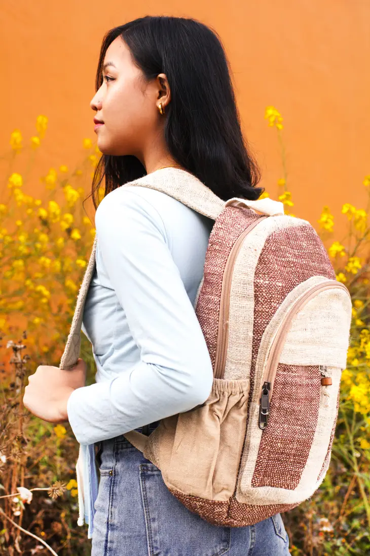Handwoven Hemp Backpack - Image 8