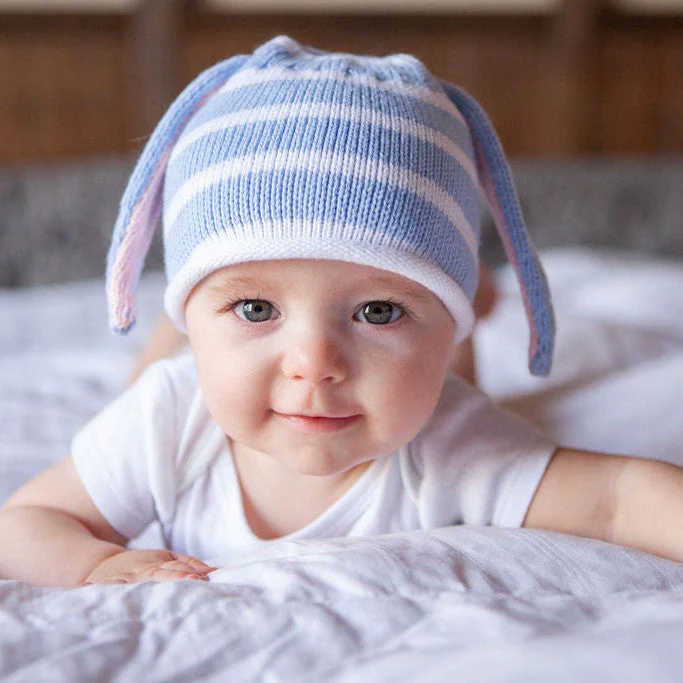 Hat with Bunny Ears, Blue - Image 2