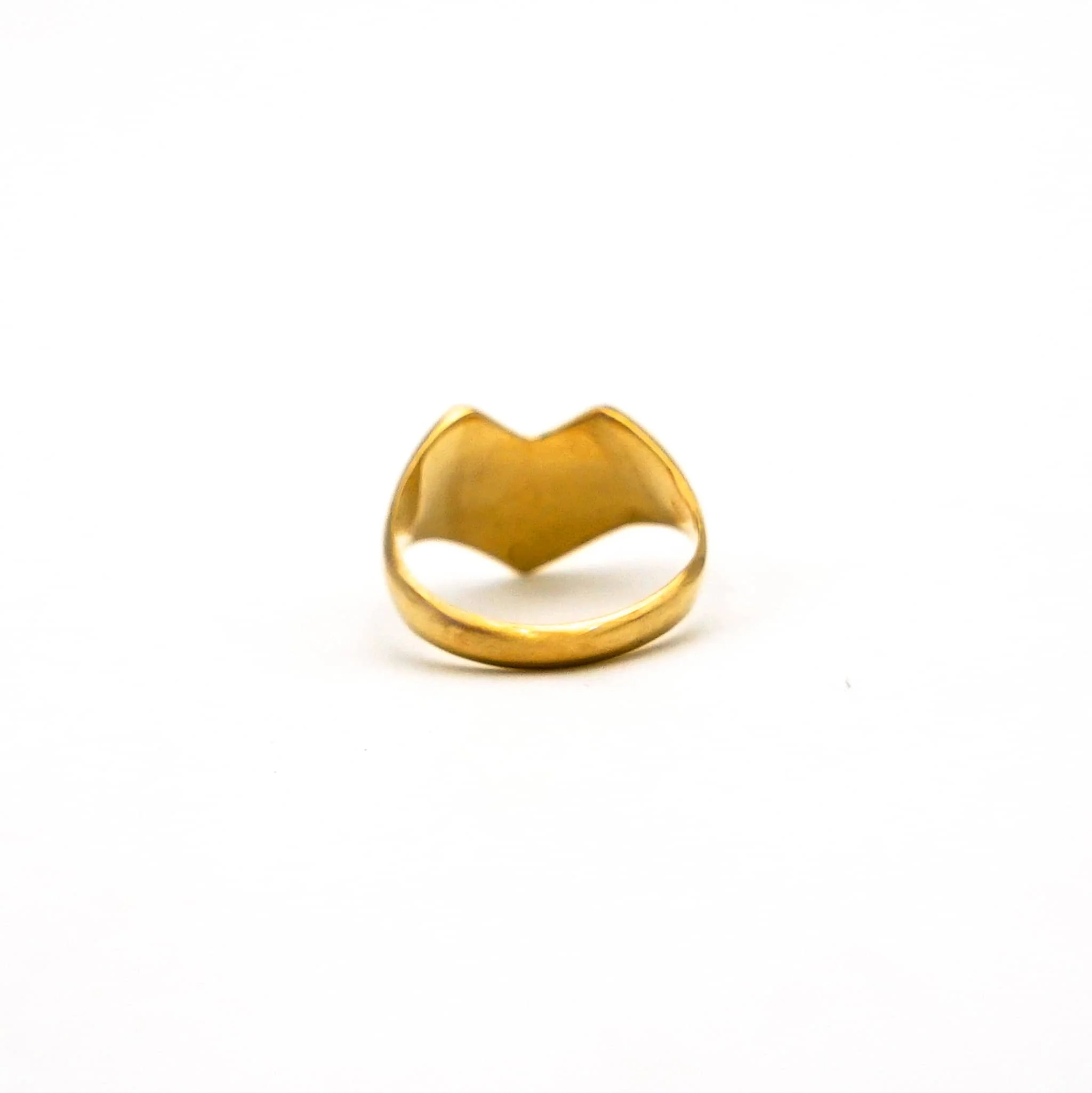 Heart Signet Brass Ring for Women | Mawi - Image 2