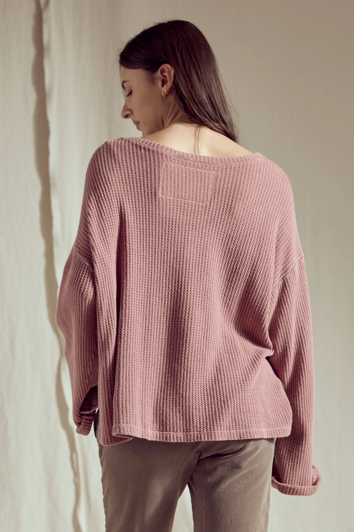 Henley Waffle Top - Image 3