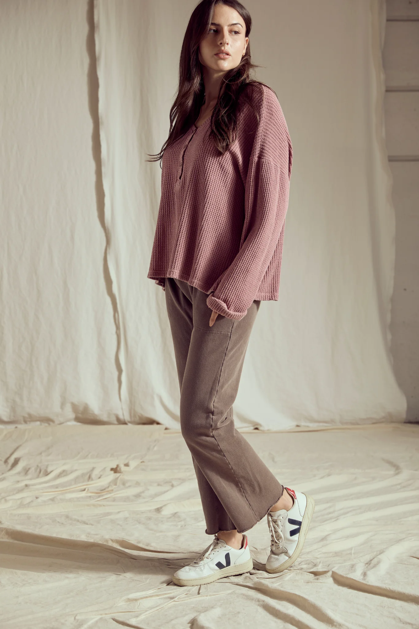 Henley Waffle Top - Image 5