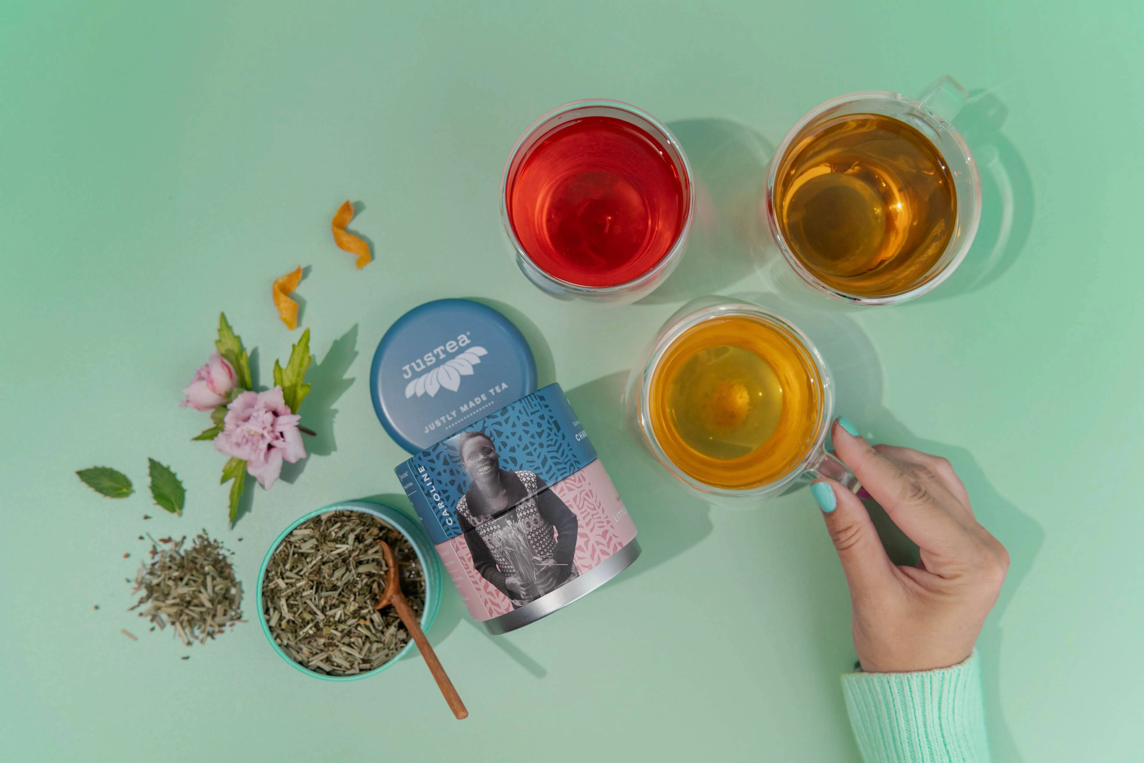 Herbal Tea Trio Tin & Spoon - Organic, Fair-Trade Tea Gift - Image 5