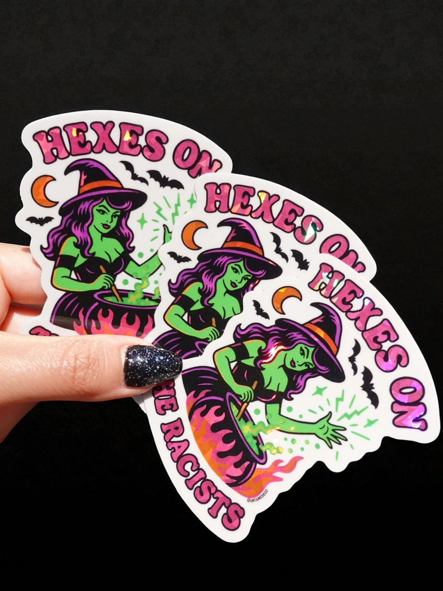 Hexes On The Racist Halloween Vinyl Sticker - Image 2