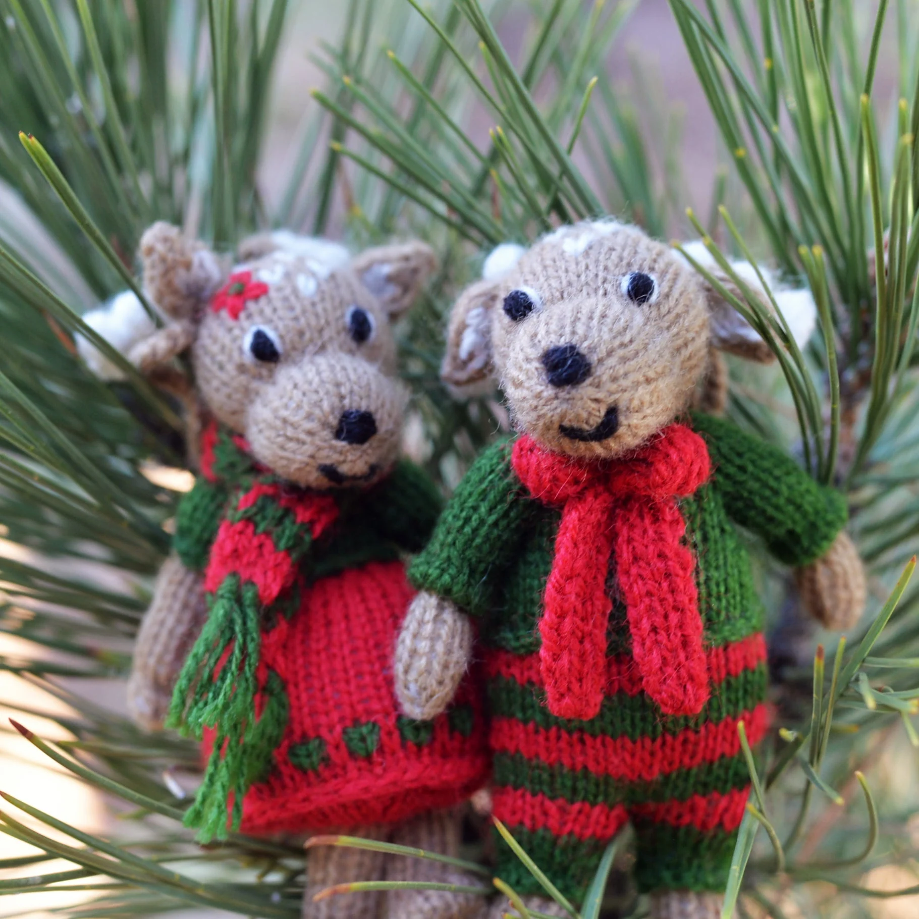 Holiday Deer Ornaments, set of 2 - Image 2