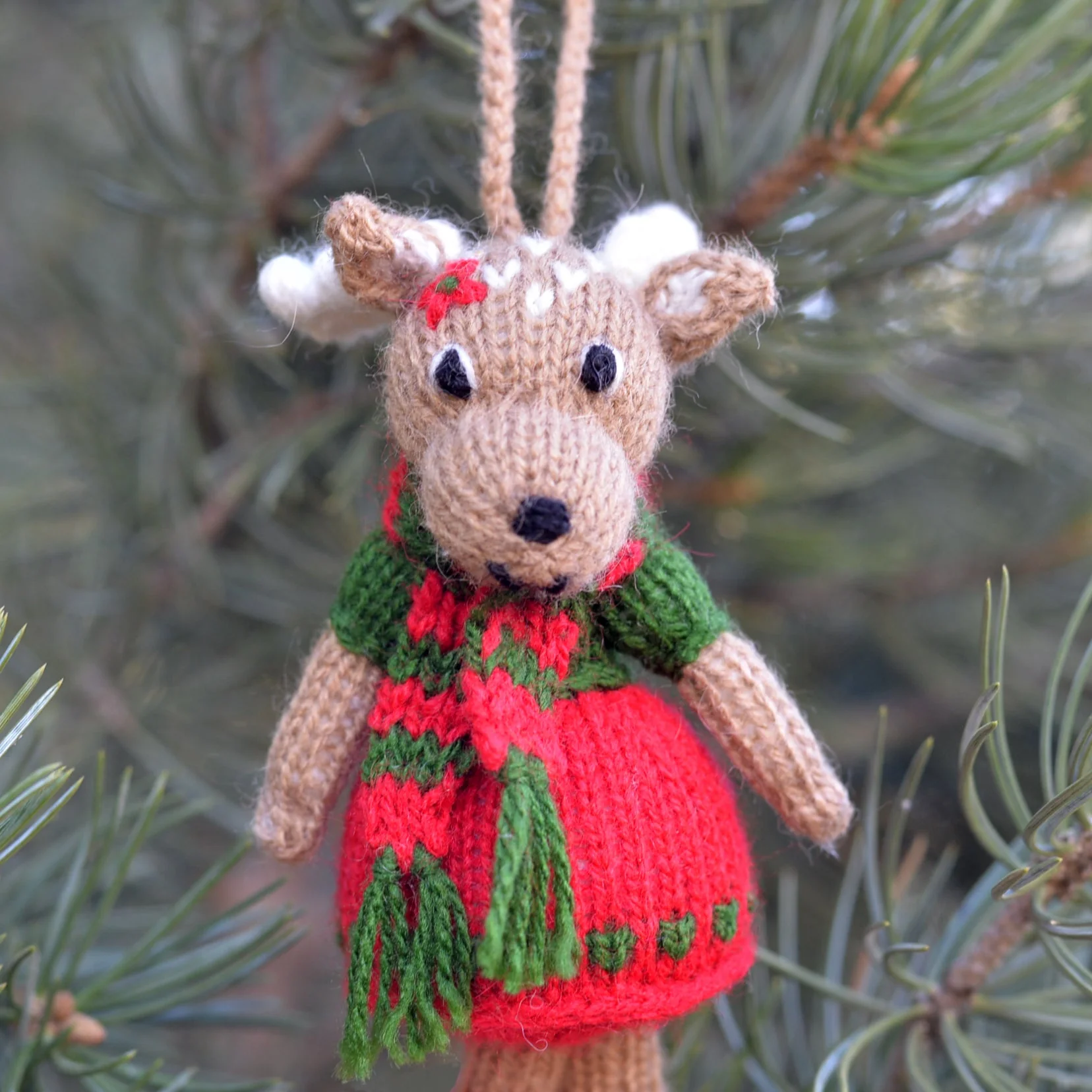 Holiday Deer Ornaments, set of 2 - Image 3