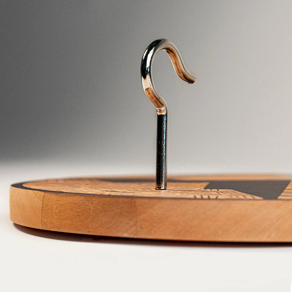 Hook and Ring Toss Game with Natural Wood Finish - Image 5