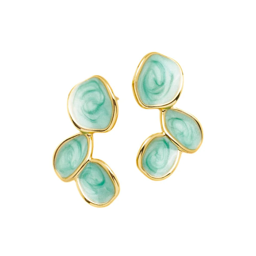 Hope Echo Post Earrings in Mint