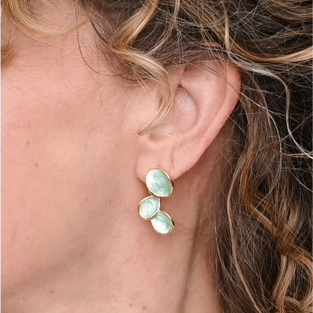 Hope Echo Post Earrings in Mint - Image 2
