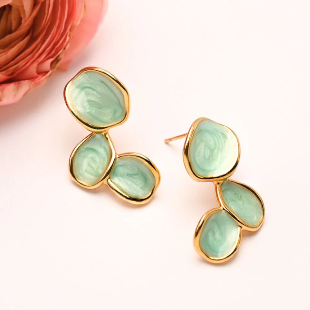 Hope Echo Post Earrings in Mint - Image 4