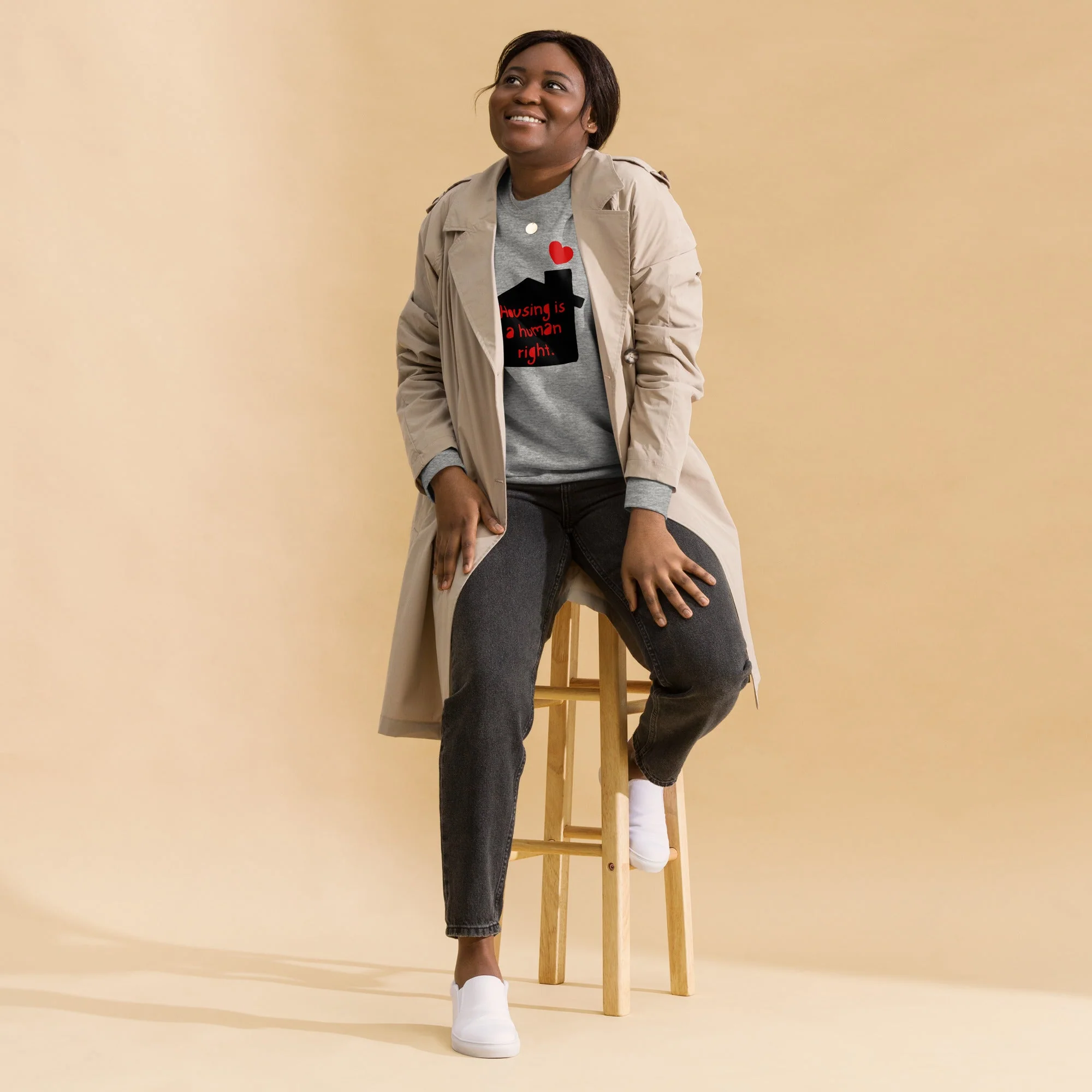 Housing is a Human Right Crewneck Sweatshirt - Image 2
