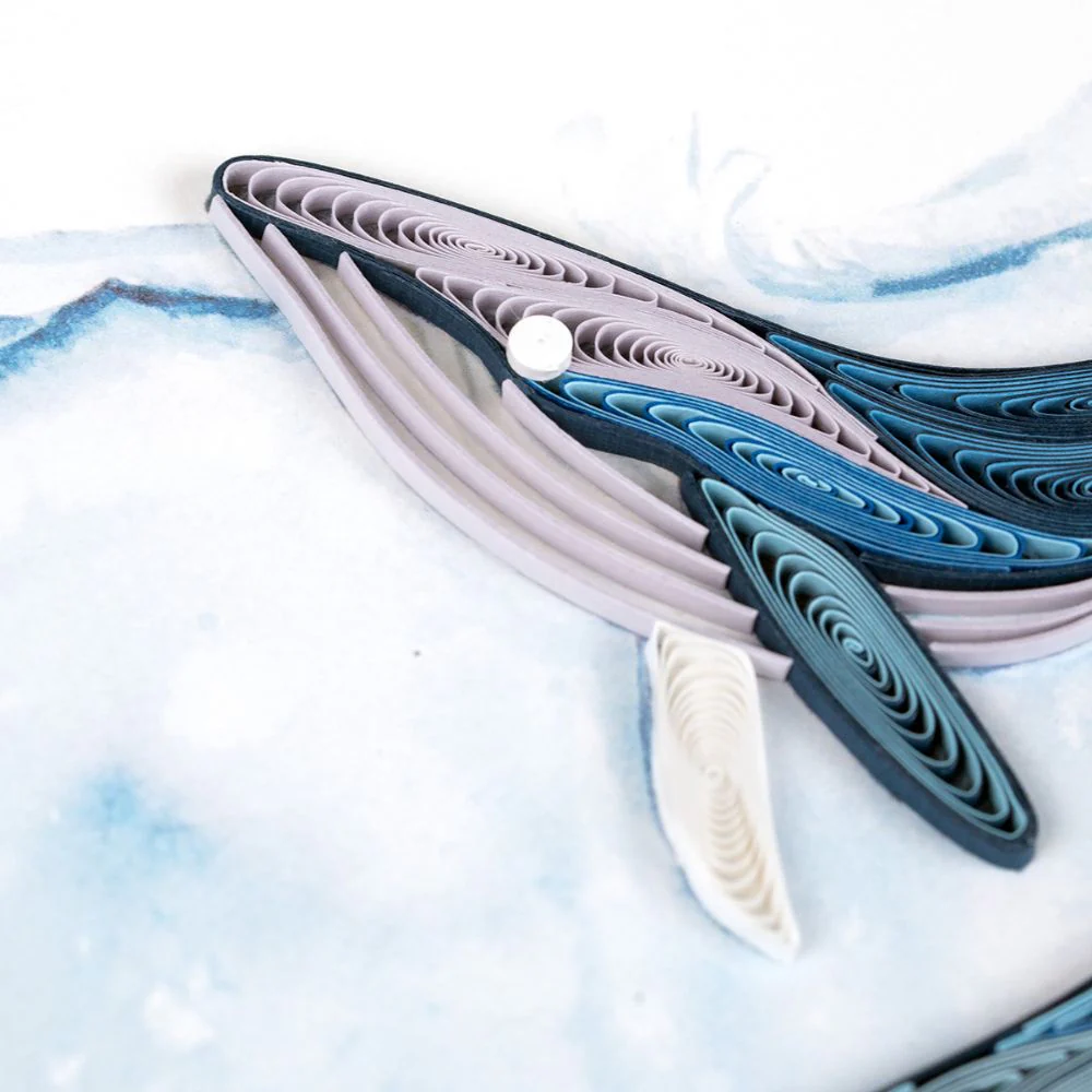 Humpback Whales Quilled Greeting Card - Image 2