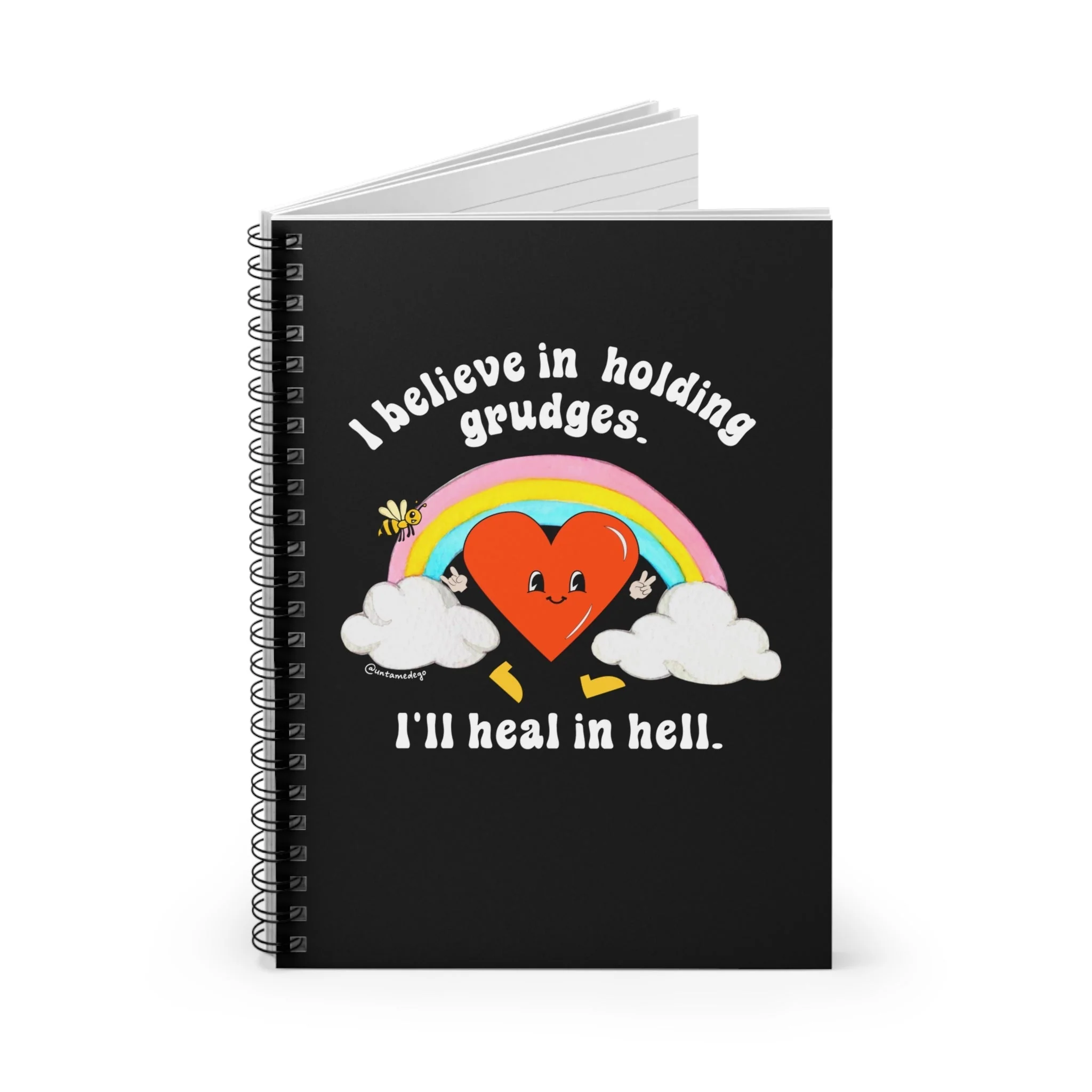 I Believe In Holding Grudges I'll Heal In Hell Spiral Notebook - Ruled Line - Image 2