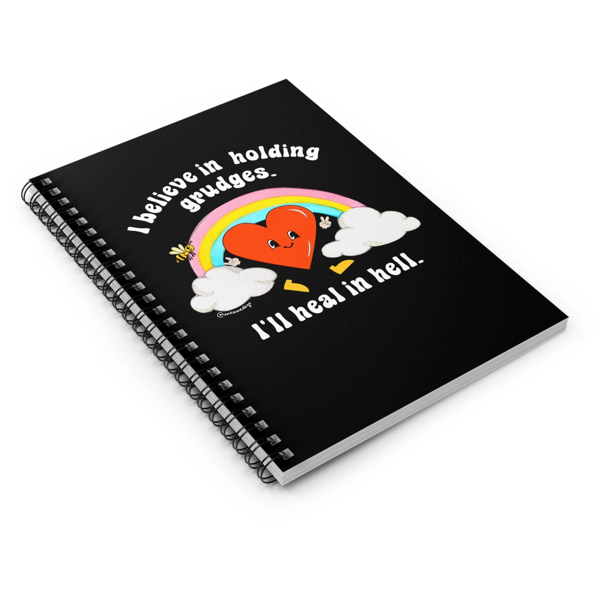 I Believe In Holding Grudges I'll Heal In Hell Spiral Notebook - Ruled Line - Image 3
