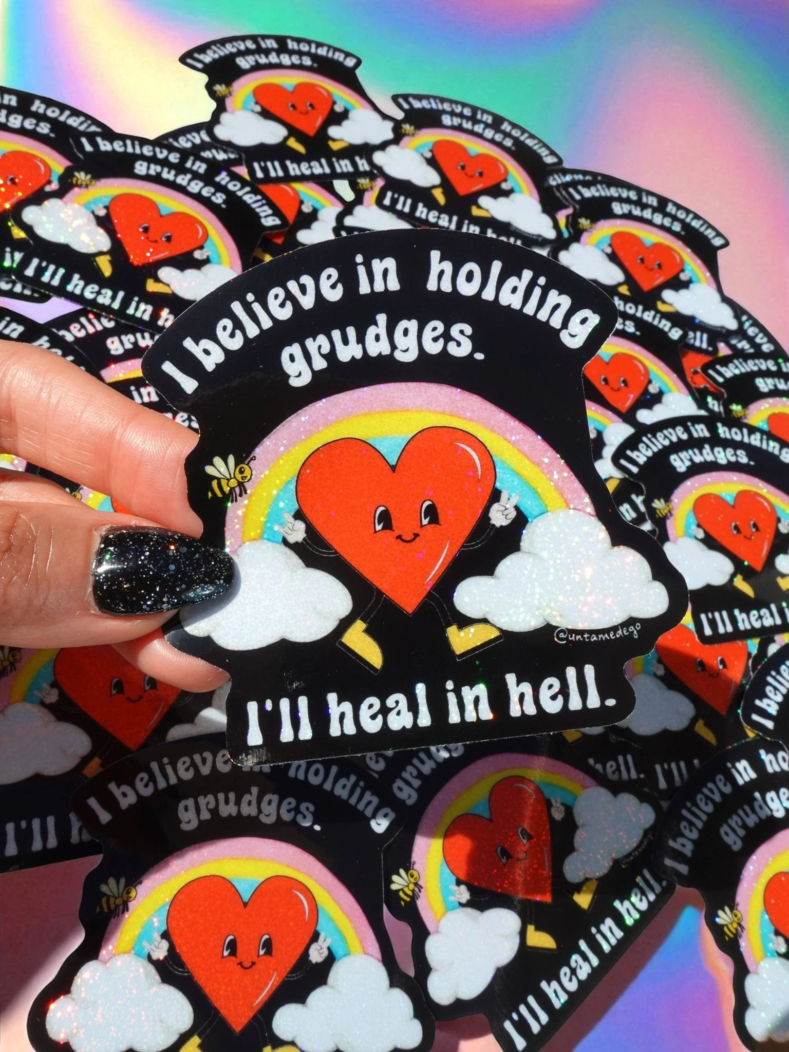 I Believe In Holding Grudges I'll Heal In Hell Sticker - Image 2