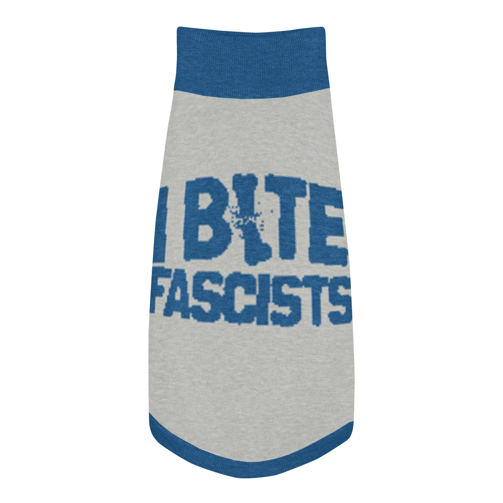 I Bite Fascists Knitted Pet Sweater - Image 5