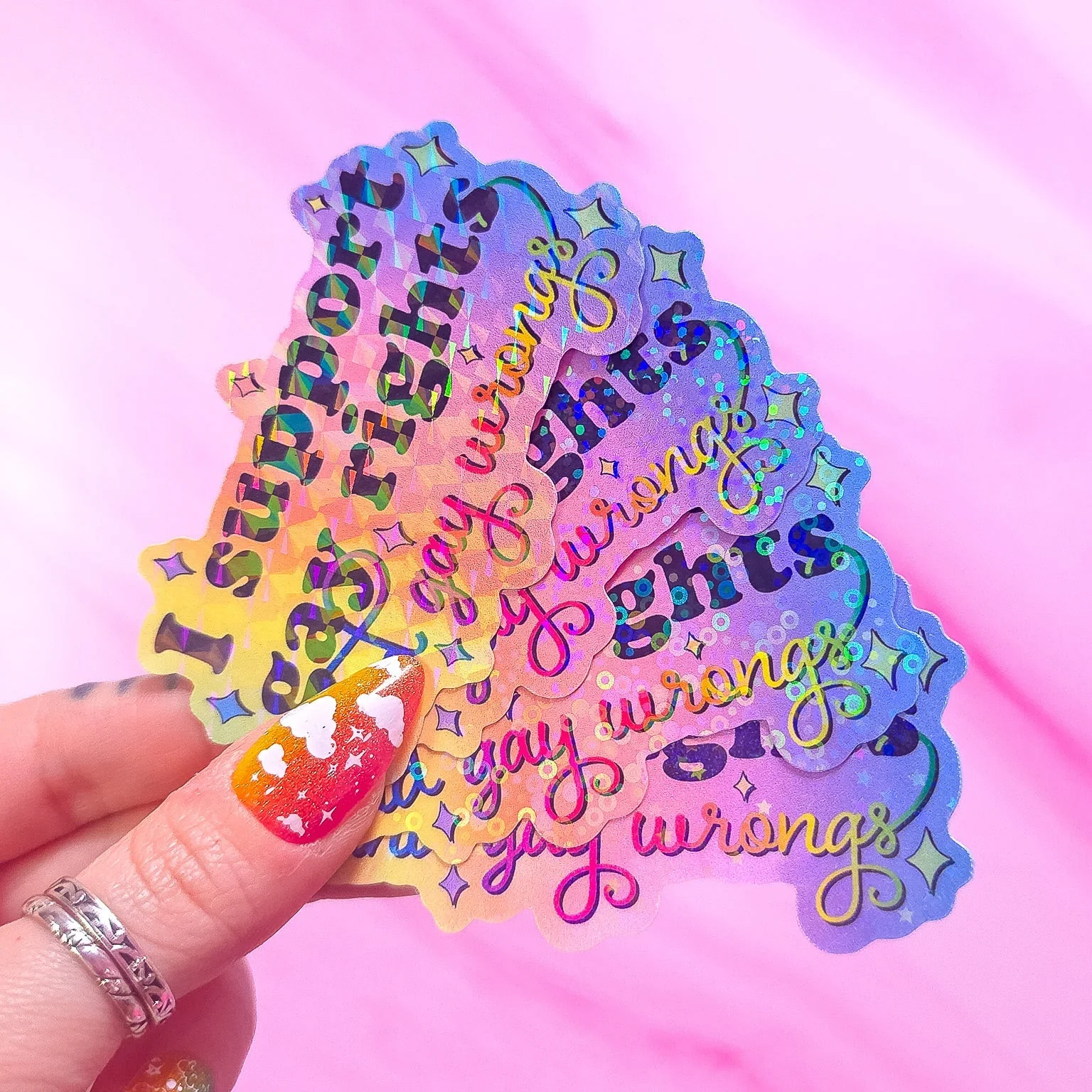 I Support Gay Rights, And Gay Wrongs Sticker, 3.2 x 1.9 in. - Image 5
