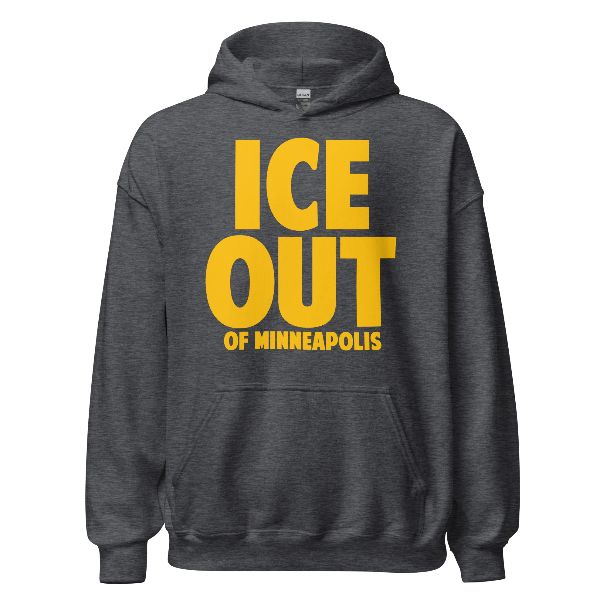 ICE Out of Minneapolis Gold Print Hoodie - Image 3