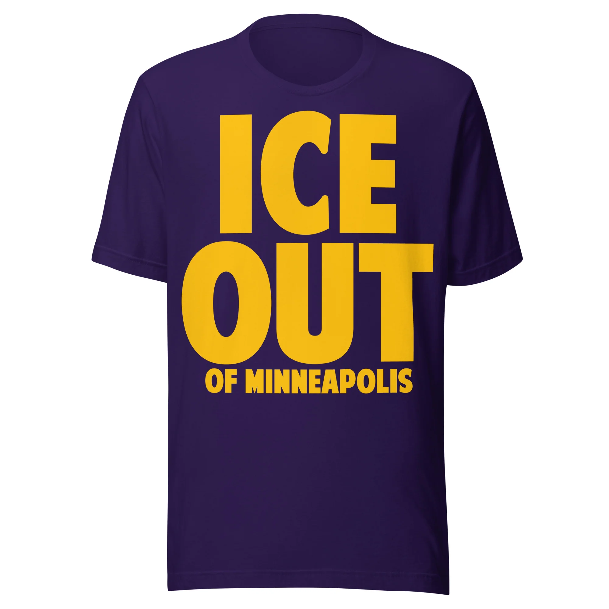 ICE Out of Minneapolis Gold Print T-Shirt - Image 3