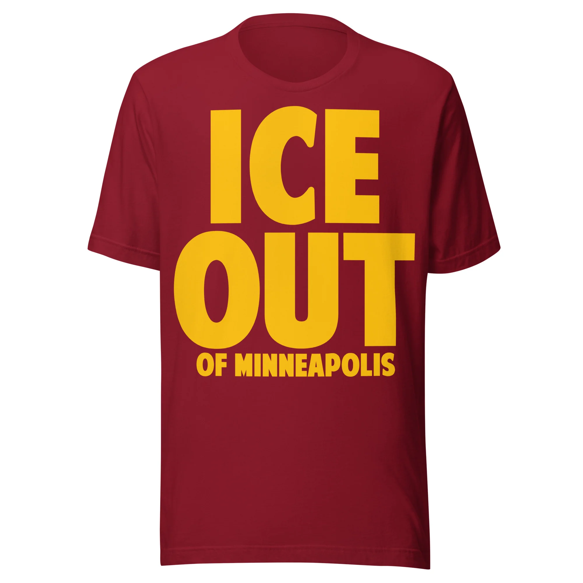 ICE Out of Minneapolis Gold Print T-Shirt - Image 4