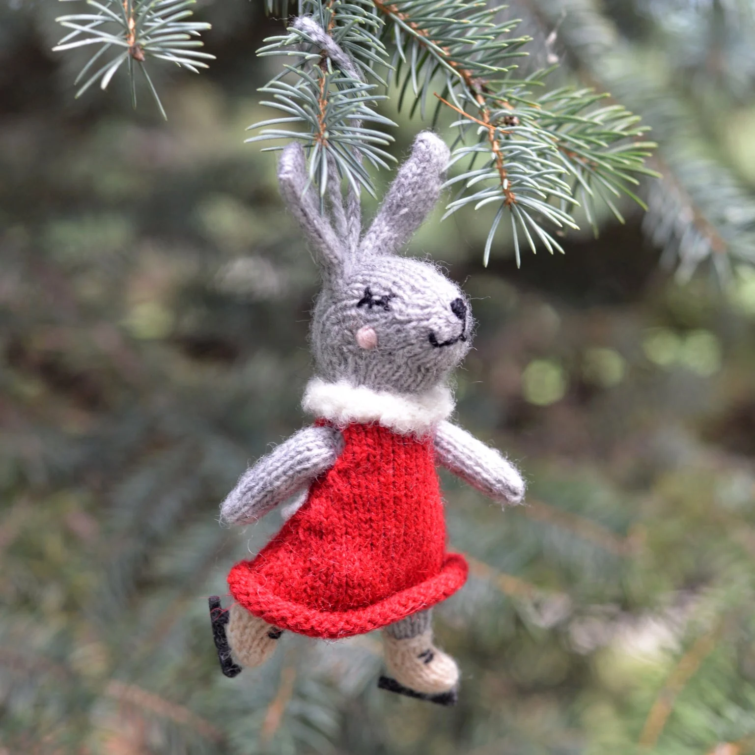 Ice Skating Bunny Ornament - Image 2